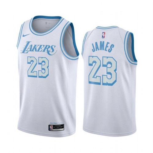 Los Angeles Lakers 23 JAMES White NBA Jersey Basketball Shirt