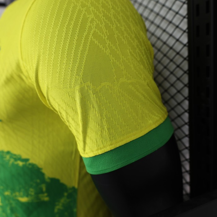 Player Version 2023-2024 Brazil Yellow/Green Special Edition Soccer Jersey