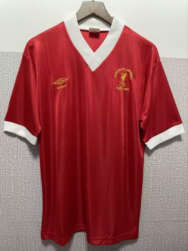 Retro Jersey 1981 Liverpool UCL Final Home Red Soccer Jersey Vintage Football Shirt