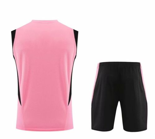Adult Uniform 2023-2024 Inter Miami Pink Soccer Training Vest and Shorts Football Kits