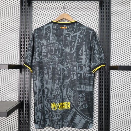 Barcelona Camisetas de Futbol Fans Version 2023-2024 Barcelona Black Special Edition Soccer Jersey