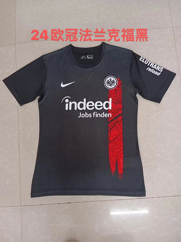 Fan Version 2023-2024 Eintracht Frankfurt Black Soccer Jersey