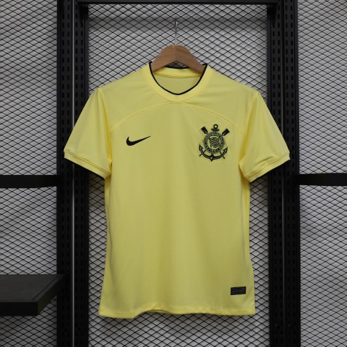 Fans Version 2023-2024 Corinthians Third Away Yellow Soccer Jersey