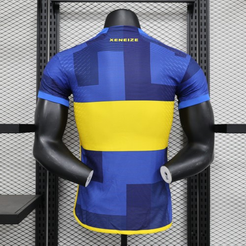 without Sponor Logo Player Version 2023-2024 Boca Juniors Home Soccer Jersey