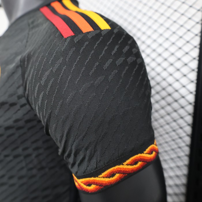 Maillot As Roma without Sponor Logo Player Version 2023-2024 As Roma Third Away Black Soccer Jersey