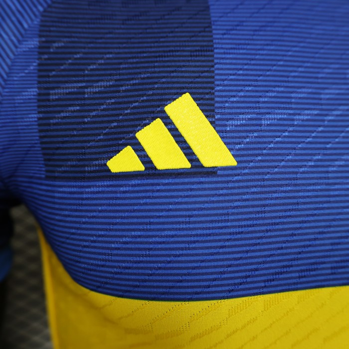 without Sponor Logo Player Version 2023-2024 Boca Juniors Home Soccer Jersey