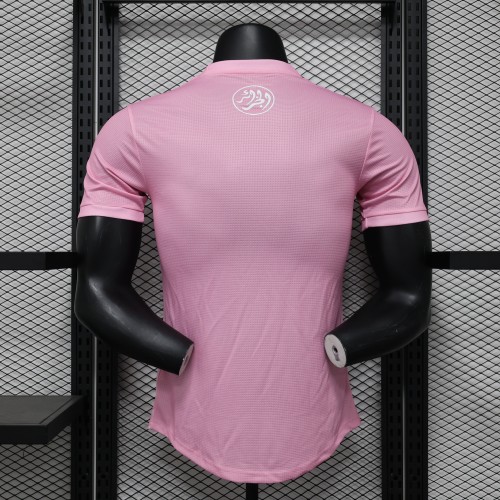 Player Version 2023 Algeria Pink/White Soccer Jersey Football Shirt