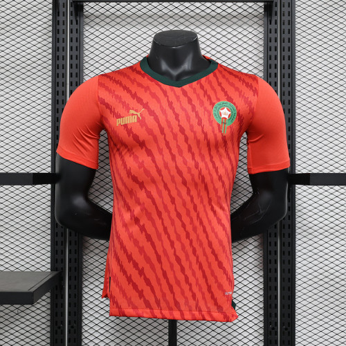 Player Version 2023 Morocco Red Soccer Jersey Morocco Football Shirt