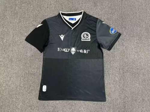 Fans Version 2023-2024 Blackburn Rovers Third Away Black Soccer Jersey Football Shirt