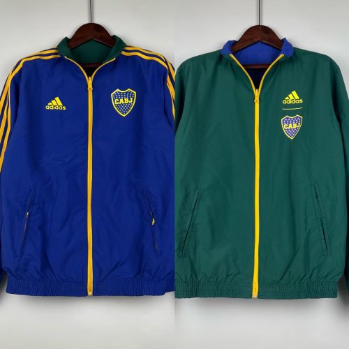 2023-2024 Boca Juniors Reversible Soccer Jacket Blue/Green Football Jacket