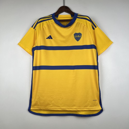 Fan Version 2023-2024 Boca Juniors Away Yellow Soccer Jersey