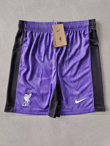 2023-2024 Liverpool Third Away Purple Soccer Shorts