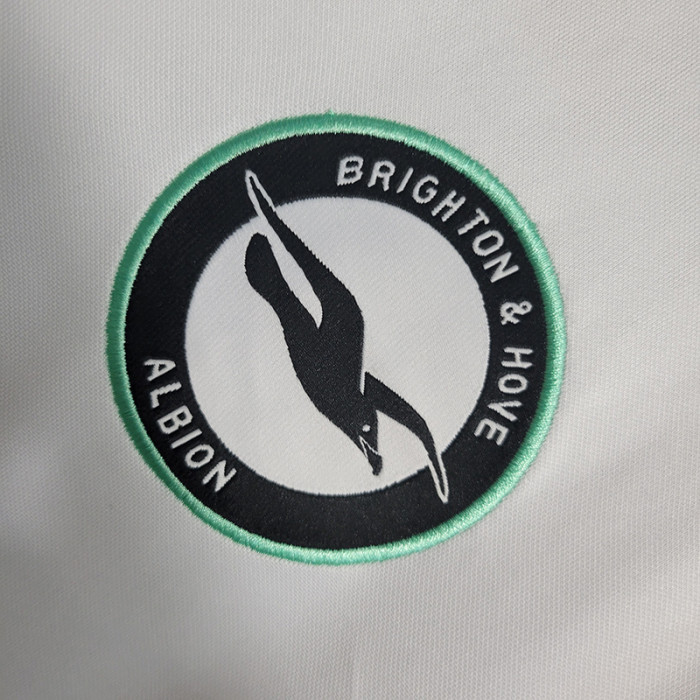 Fan Version 2023-2024 Brighton & Hove Albion Europa League Limited Edition White/Green Soccer Jersey Football Shirt