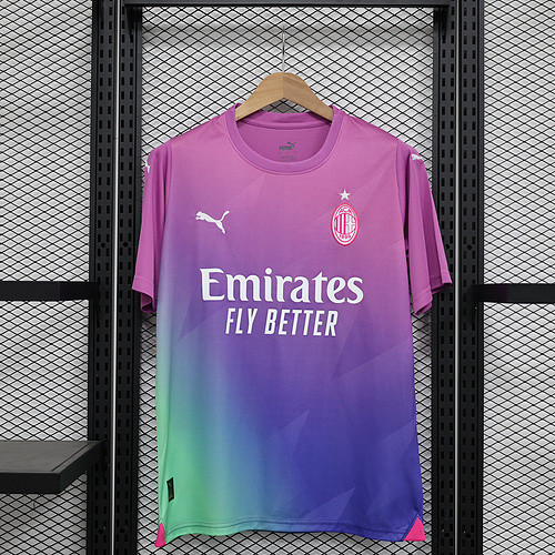 Fan Version 2023-2024 AC Milan Third Away Purple Soccer Jersey AC Futbol Shirt