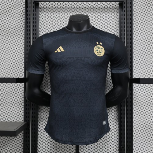 Player Version 2023 Algeria Soccer Jersey Black Football Shirt