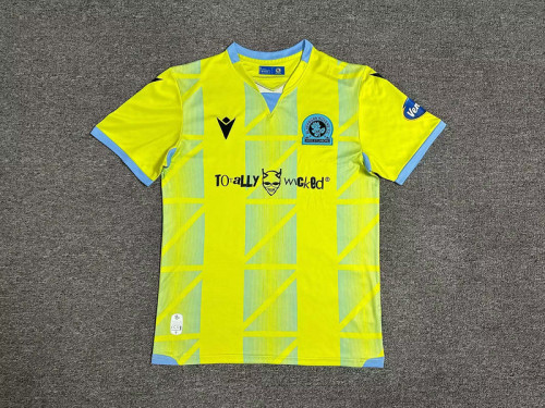 Fans Version 2023-2024 Blackburn Rovers Away Yellow Soccer Jersey Football Shirt