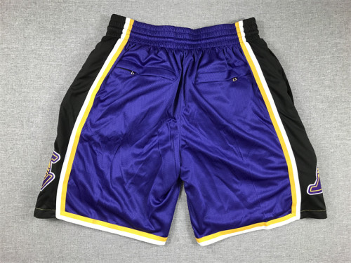 with Pocket Los Angeles Lakers NBA Shorts Purple Basketball Shorts