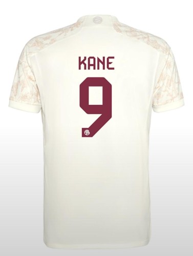 UCL Fonts Fan Version 2023-2024 Bayern Munich KANE 9 Third Away Soccer Jersey Football Shirt