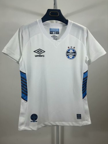 Women 2023-2024 Gremio Away White Soccer Jersey Girl Football Shirt