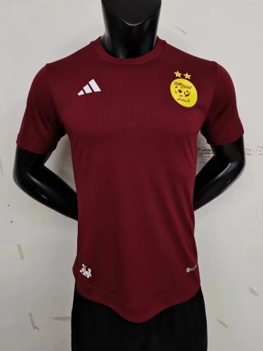 Player Version 2023 Algeria Soccer Jersey Maroon Football Shirt