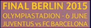 2014-15 Barcelona Champions League Final Berlin 2015 Match Lettering