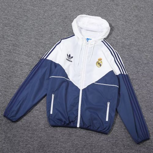 2023-2024 Real Madrid White/Borland Soccer Windbreaker Jacket