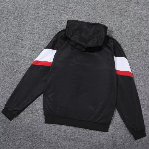2023-2024 PSG Black/White/Red Soccer Windbreaker Jacket Paris Jacket