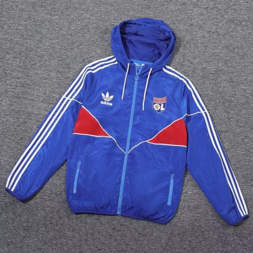 2023-2024 Lyon Blue Soccer Windbreaker Jacket