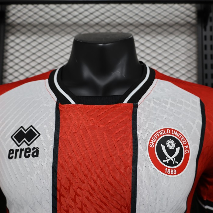 Player Version 2023-2024 Sheffield United Home Football Shirt Soccer Jersey