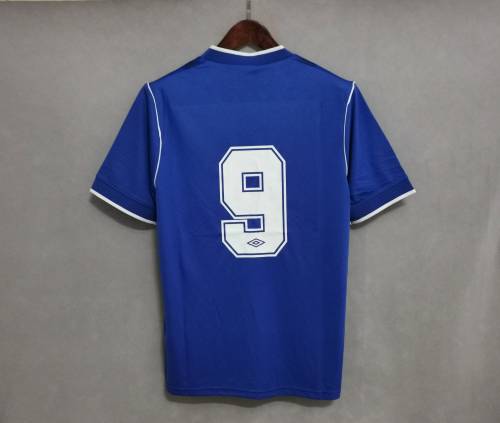 Retro Jersey 1986-1987 Everton 9 Home Blue Soccer Jersey Vintage Football Shirt