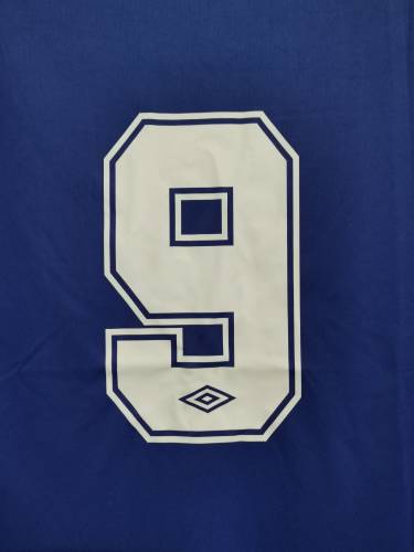 Retro Jersey 1986-1987 Everton 9 Home Blue Soccer Jersey Vintage Football Shirt