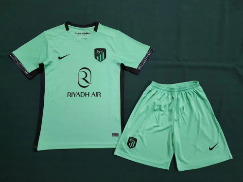 Adult Uniform 2023-2024 Atletico Madrid Third Away Green Soccer Jersey Shorts