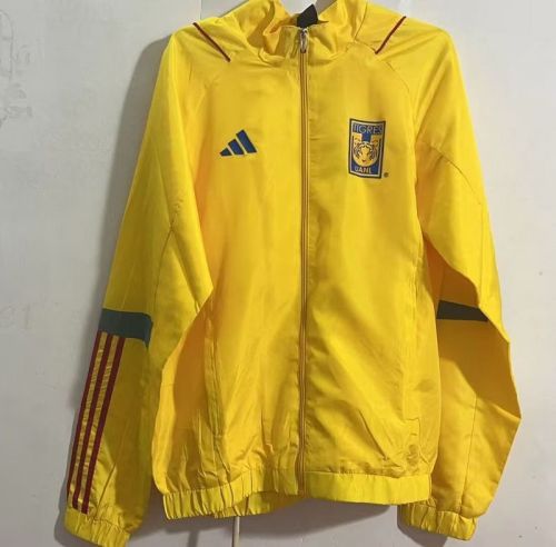 2023-2024 Tigres Yellow Soccer Windbreaker Jacket