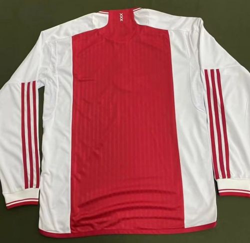 Long sleeve 2023-2024 Ajax Home Soccer Jersey Football Shirt