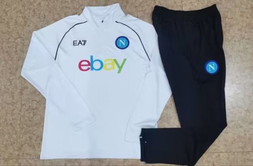 2023-2024 Napoli White Soccer Training Sweater and Pants