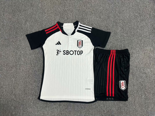 Youth Uniform Kids Kit 2023-2024 Fulham Home Soccer Jersey Shorts