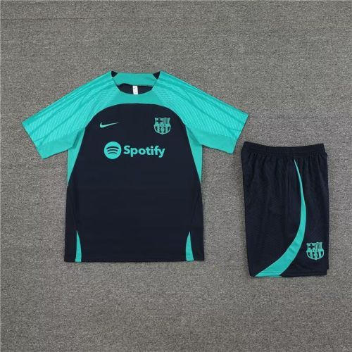 Adult Uniform 2023-2024 Barcelona Borland Green Soccer Training Jersey and Shorts Football Kits