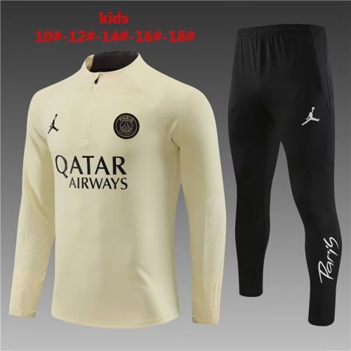 Youth 2023-2024 PSG Yellow Soccer Training Sweater and Pants