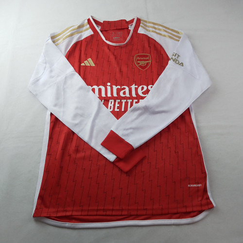 Long Sleeve Fans Version 2023-2024 Arsenal SAKA 7 Home Soccer Jersey