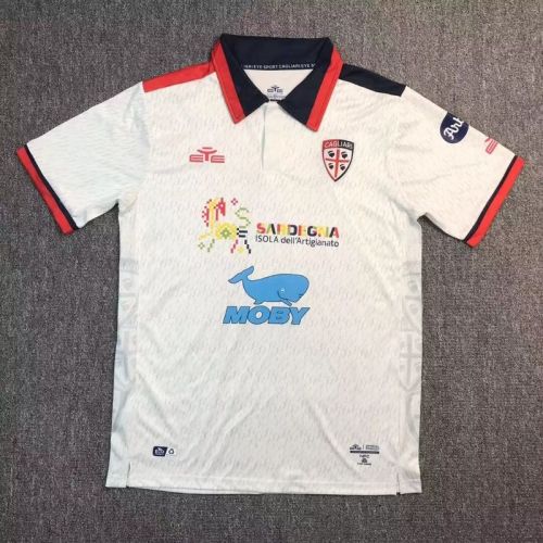 Fan Version 2023-2024 Cagliari Calcio Away White Soccer Jersey