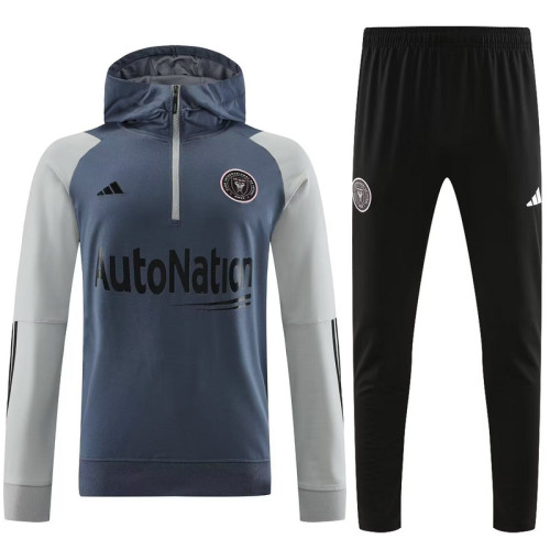2023-2024 Inter Miami Grey Soccer Training Hoodie and Pants