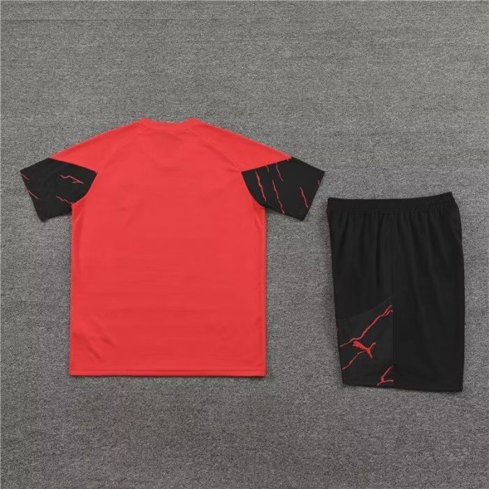 Adult Uniform 2023-2024 Manchester City Orange Soccer Training Jersey and Shorts Football Kits