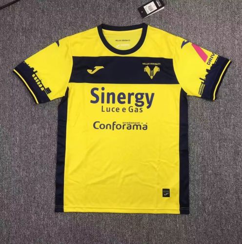 Fan Version 2023-2024 Hellas Verona Away Yellow Soccer Jersey