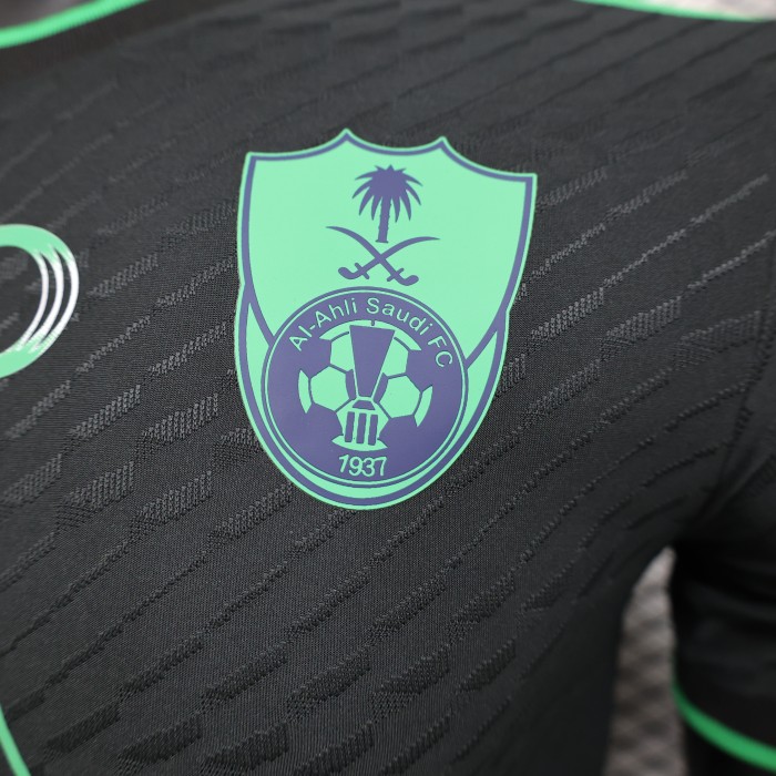 Player Version 2023-2024 Al-Ahli Saudi Third Away Black Soccer Jersey