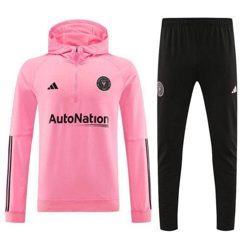 2023-2024 Inter Miami Pink Soccer Training Hoodie and Pants