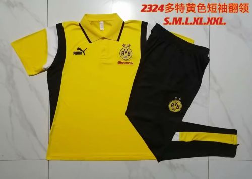 Adult 2023-2024 BVB Yellow Soccer Polo and Long pants