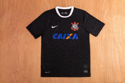 Retro Shirt 2012-2013 Corinthians Away Black Vintage Soccer Jersey Football Shirt