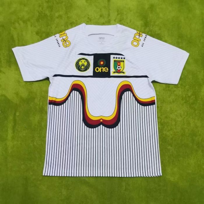Fan Version 2023 Cameroon Away White Soccer Jersey