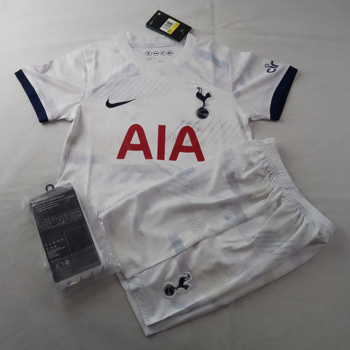 with Socks Youth Uniform 2023-2024 Tottenham Hotspur Home Soccer Jersey Shorts Kids Kit Spurs Football Shirt
