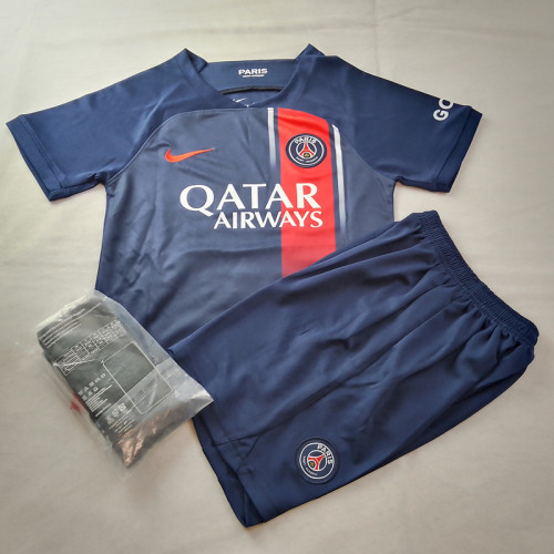 with Socks Adult Uniform 2023-2024 PSG Home Soccer Jersey Shorts